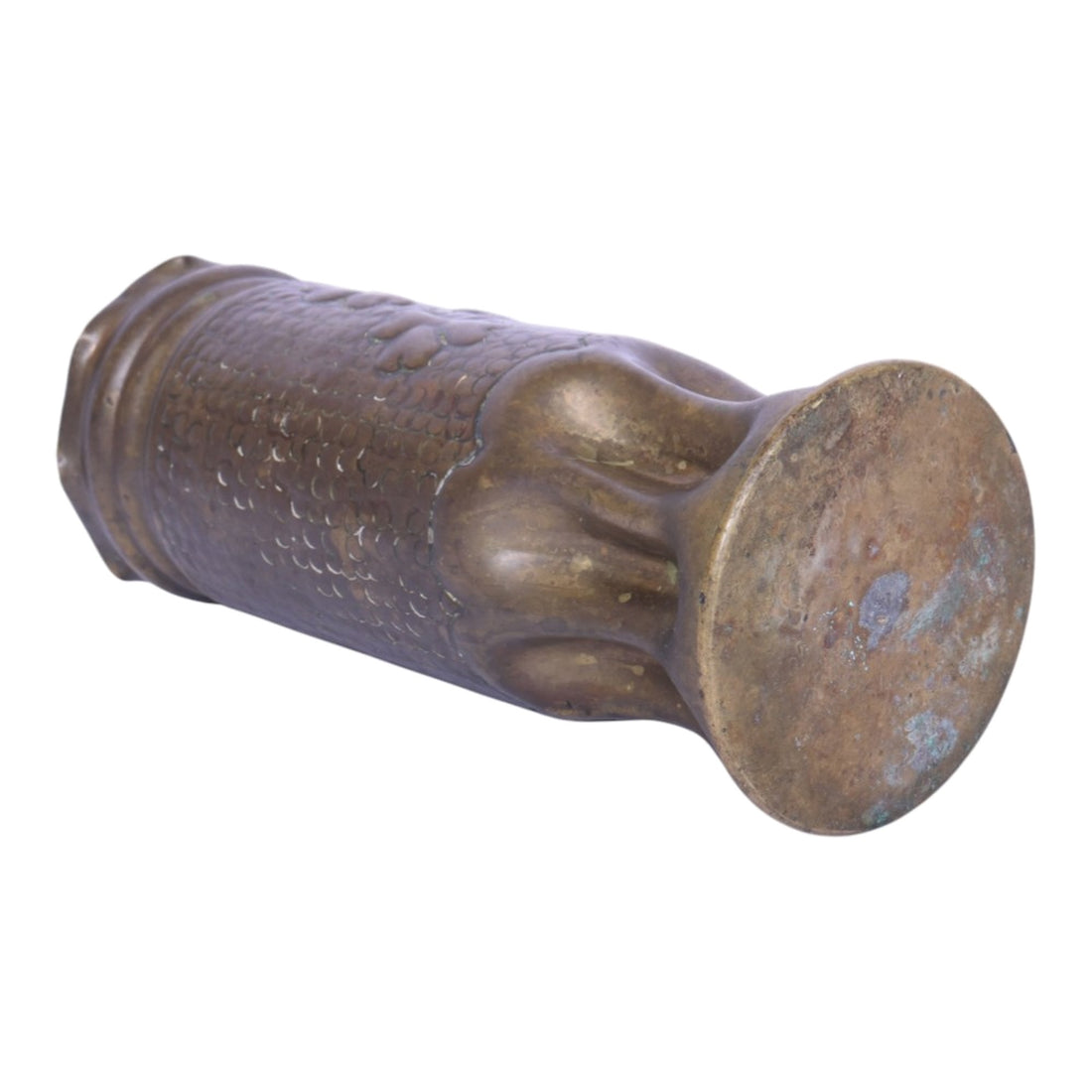 Trench Art Vaas van Duitse 7,7 cm Granaathuls - Messing - 1918