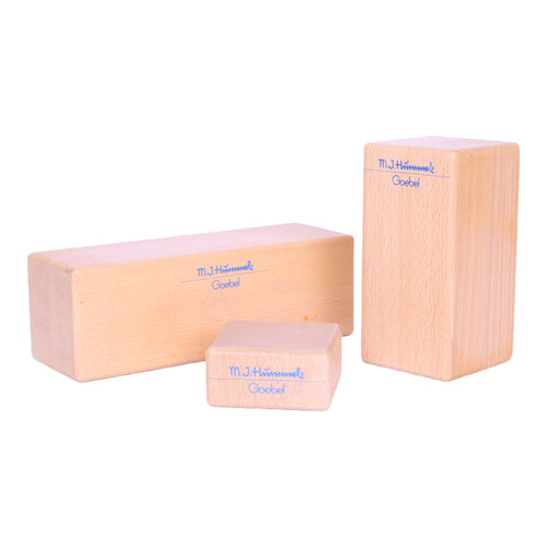 Houten Displayblokken voor Beeldjes - Set van 3 (Klein, Middel, Groot)