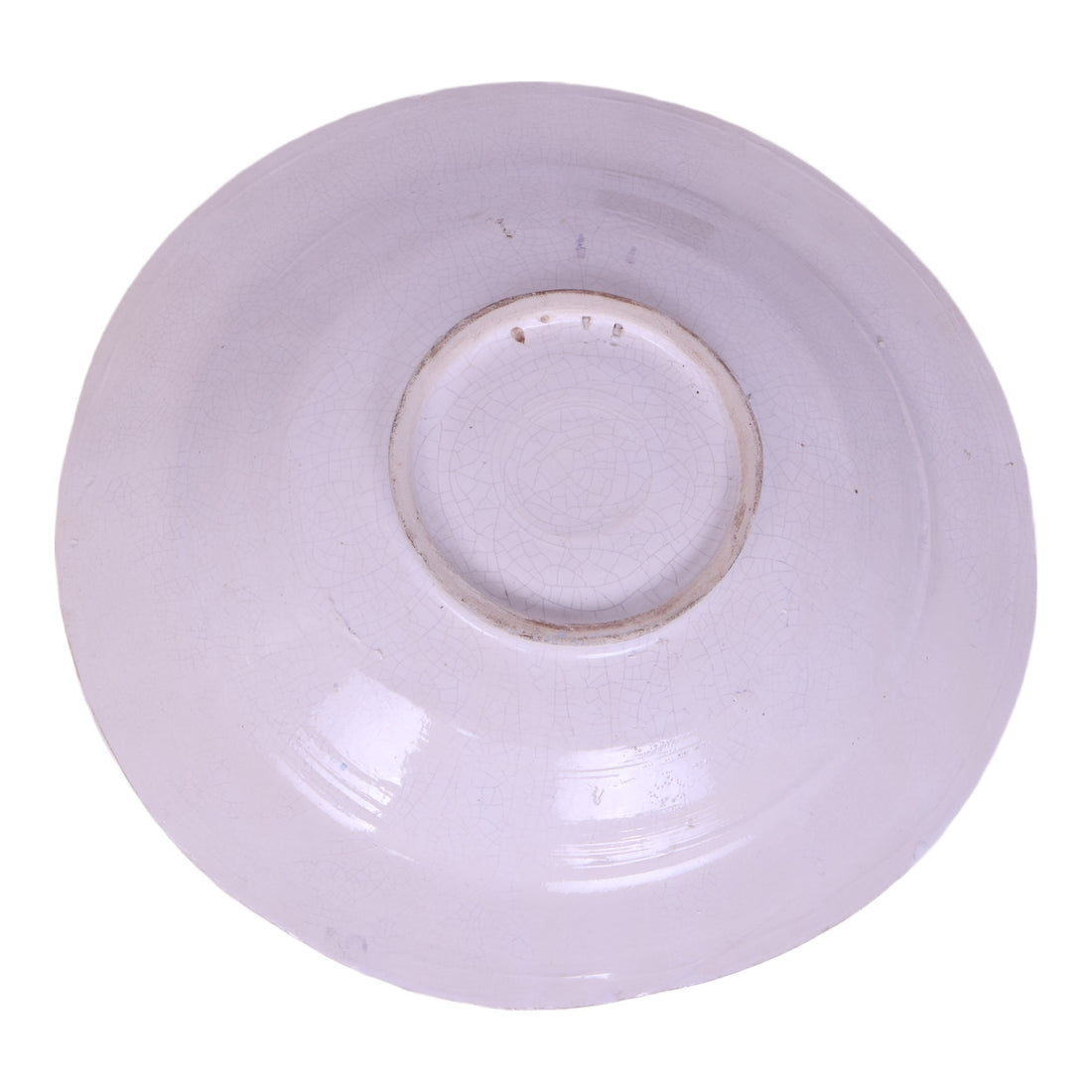 Grote Faience Schotel met Galant Paar - Blauw-Wit in Delftse Stijl - 42 cm