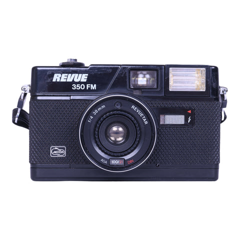 350 FM 35mm Point and Shoot Film Camera - Zwart (Incl. camerariem)