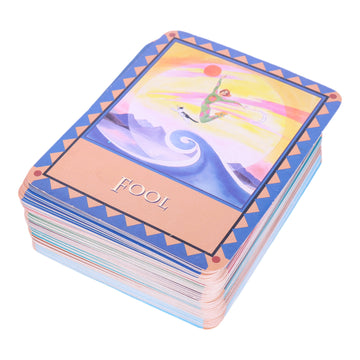 Tarotdeck met Aquarelillustraties en Groene Golfachterkant - 106 Kaarten