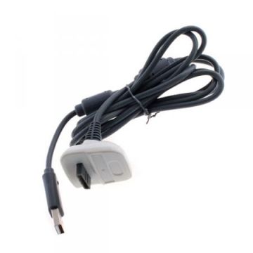 Algemeen-Play & Charge Kabel voor Xbox 360 - Wit-tweedehands