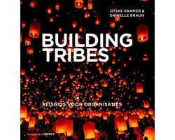 Building Tribes reisgids voor organisaties, Jitske Kramer en Danielle Braun, zwarte omslag met wensballonnen, tweedehands