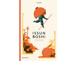 Issun Boshi, Icinori, lichte omslag met een klein figuurtje met een oranje hoed en een stok, tweedehands