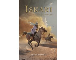 Iskari 2, De gevangen koningin, Kristen Ciccarelli, boekomslag voorkant met ruiters in de woestijn, tweedehands