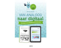 Van analoog naar digitaal, Dirk De Grooff, Acco, omslag met een opengeslagen boek en een tablet, tweedehands