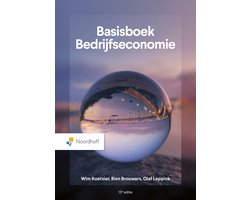 Basisboek Bedrijfseconomie, Koetzier, Brouwers en Leppink, Noordhoff omslag met glazen bol, 12e editie, tweedehands