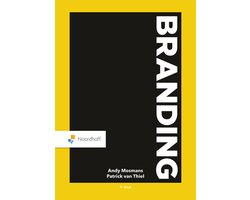 Branding, Andy Mosmans, geel-zwarte boekomslag voorkant met alleen tekst, tweedehands