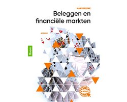 Beleggen en financiële markten, Hans Buunk, boekomslag voorkant met abstracte vormen en speelkaartsymbolen, tweedehands