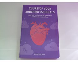 Zuurstof voor zorgprofessionals, Anouk ten Arve, paarse omslag met een rood hart en wolkjes, tweedehands