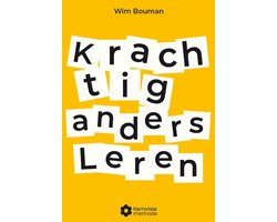 Krachtig anders leren, Wim Bouman, boekomslag voorkant met verspreide letters, tweedehands