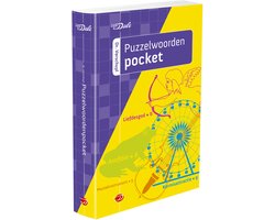 Van Dale Puzzelwoordenpocket, paars-gele pocket met een reuzenrad, tweedehands