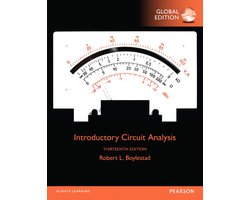 Introductory Circuit Analysis, thirteenth global edition, Robert L. Boylestad, zwarte omslag met een meterschaal, tweedehands