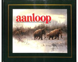 Aanloop, Poortvliet, boekomslag voorkant met een schilderij van mammoeten in de sneeuw, tweedehands