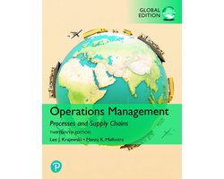 Operations Management Processes and Supply Chains, Lee Krajewski, boekomslag voorkant met een wereldbol, tweedehands