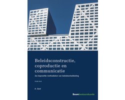 Beleidsconstructie, coproductie en communicatie, A. Geul, Boom bestuurskunde, blauwe omslag met een gebouw, tweedehands