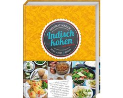 Indisch koken, Homemade happiness 4, Floor van Dinteren, gele omslag met foto's van gerechten, tweedehands