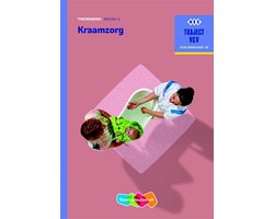 Kraamzorg Niveau 3 Theorieboek, boekomslag voorkant met babyverzorgingsspullen, tweedehands
