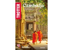 Trotter Cambodja, reisgids, omslag met monniken in oranje gewaad bij een tempel, tweedehands