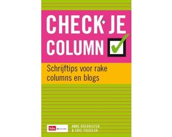 Check je column, Anne Boerrigter en Eric Tiggeler, schrijftips voor rake columns en blogs, groene omslag, tweedehands