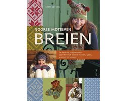 Noorse motieven breien, Grete Letting, omslag met gebreide mutsen, wanten en breipatronen, tweedehands