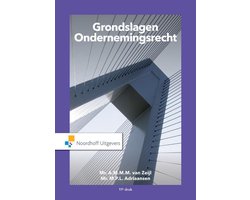Grondslagen Ondernemingsrecht, A.M.M.M. van Zeijl e.a., paarse omslag met een brug, tweedehands