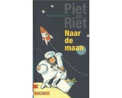 Maan roos vis AVI meegroeiboek  -   Naar de maan: Piet en Riet