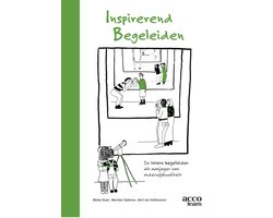 Inspirerend begeleiden, Mieke Staal, boekomslag voorkant met kleine lijntekeningen, tweedehands