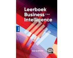 Leerboek Business Intelligence, Peter ter Braake, boekomslag voorkant met een abstract ontwerp, tweedehands