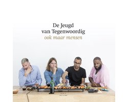 Ook maar mensen, De Jeugd van Tegenwoordig, omslag met de vier bandleden aan een gedekte tafel, tweedehands