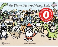 Het Kleine Kabouter Wesley Boek, Jonas Geirnaert, boekomslag voorkant met een tekening van veel kabouters, tweedehands