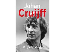 Johan Cruijff, de biografie, Auke Kok, omslag met een zwart-wit portret van Cruijff, tweedehands