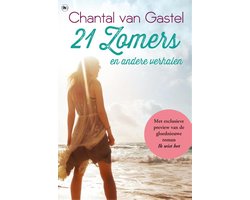 21 Zomers en andere verhalen, Chantal van Gastel, boekomslag voorkant met een vrouw op het strand, tweedehands