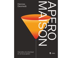 Apero maison, Hannes Desmedt, zwarte omslag met een oranje cocktailglas, tweedehands