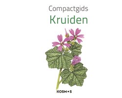Compactgids Kruiden, witte omslag met een getekende plant met roze bloemen, tweedehands