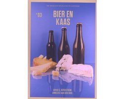 Bier en Kaas, De Bier en Spijs Encyclopedie 3, Arvid C. Bergström, blauwe omslag met bierflessen en kaas