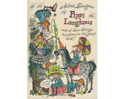 Boek-Pippi langkous met al haar kleurige avonturen in één groot boek vol tekeningen-tweedehands