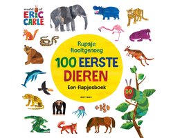 Boek-Rupsje Nooitgenoeg - 100 eerste dieren-tweedehands