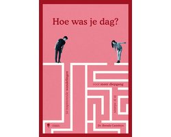 Hoe was je dag, Brenda Casteleyn, roze omslag met een doolhof, tweedehands
