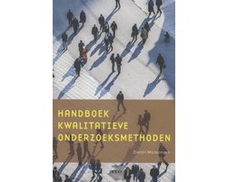 Handboek kwalitatieve onderzoeksmethoden, Dimitri Mortelmans, boekomslag voorkant met wandelende mensen, tweedehands