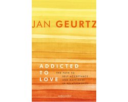 Addicted to love, Jan Geurtz, boekomslag voorkant met een oranje-geel verloop, tweedehands