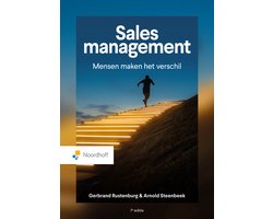 Salesmanagement mensen maken het verschil, Gerbrand Rustenburg en Arnold Steenbeek, Noordhoff omslag met trap, tweedehands