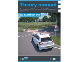 Theory manual passenger car, P. Somers, boekomslag voorkant met een auto op de weg, tweedehands