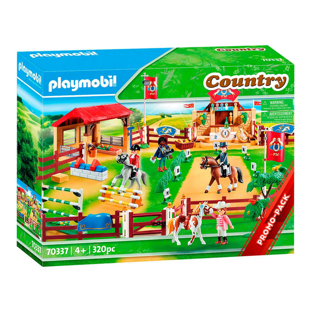 Playmobil 70337 Country Grote Wedstrijdpiste, doos voorkant met opdruk Promo-Pack