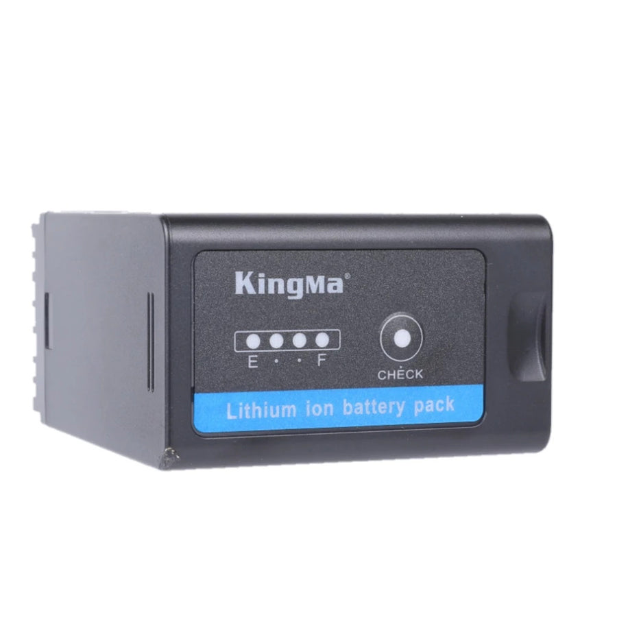KingMa accu voor Canon BP-A60 5200mAh, zwart, accu van voren met laadindicator en controleknop