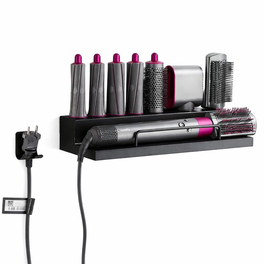 Algemeen-Wandhouder / Organizer voor Dyson Airwrap Accessoires Aluminium - Zwart-tweedehands
