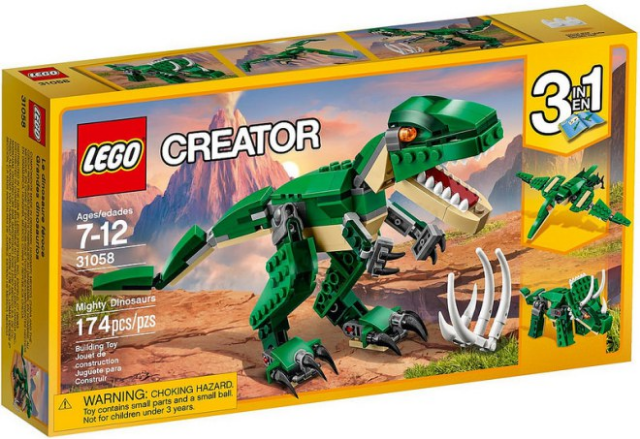 LEGO 31058 Creator 3-in-1 Mighty Dinosaurs, doos voorkant