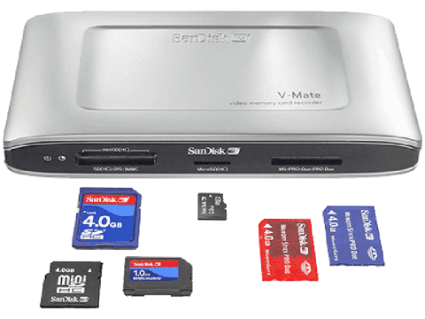 SanDisk-V-Mate Video Memory Card Recorder voor SD/MMC/Memory Stick-tweedehands