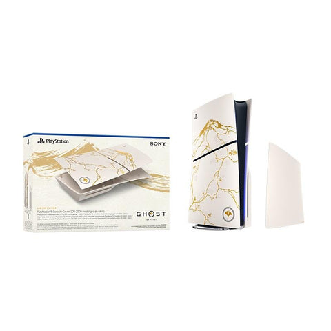 PlayStation 5 Slim console cover Ghost of Yotei Limited Edition, wit met goud, doos en panelen, tweedehands