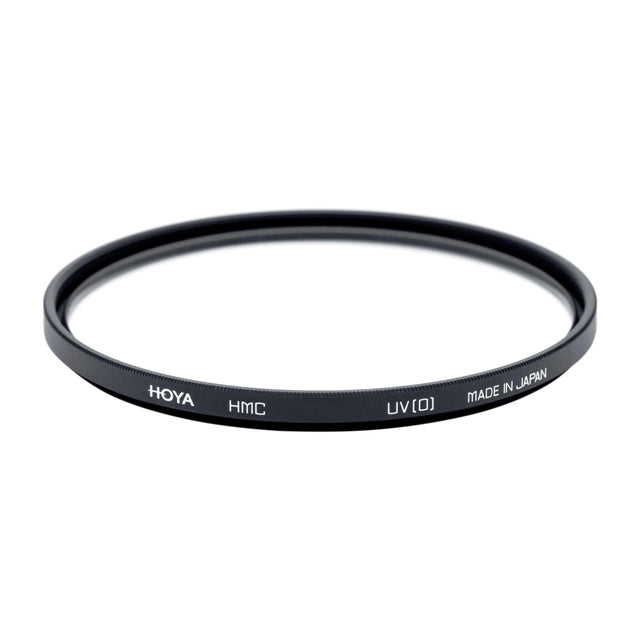 Hoya HMC UV(0) filter 62mm, zwarte metalen vatting met opschrift Hoya HMC UV(0) Made in Japan, los filter